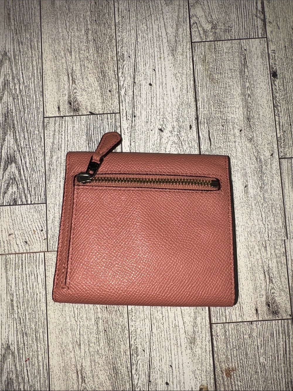 COACH Coral Pink Leather Envelope Wallet - Picture 2 of 5
